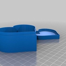 heart box customized containers 3d print model - Mito3D