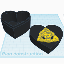 heart box storage table decor triquetra dragon 3d print model - Mito3D