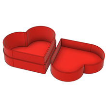 kalp Kutu takı aziz Valentin form şekil mücevher 3d print model - Mito3D
