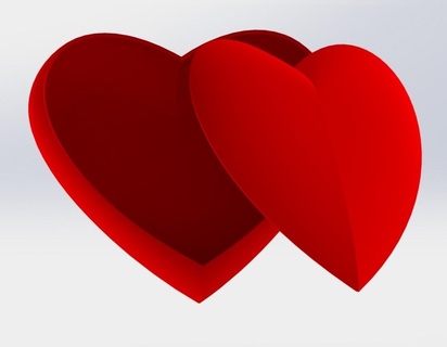 corazón caja amantes amor salvar 3d print model - Mito3D