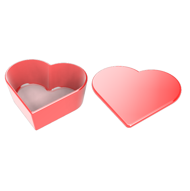 heart box valentines love trinket 3D print model - Mito3D