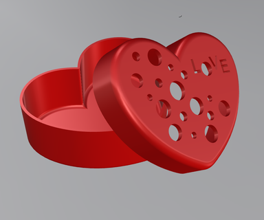 cuore scatola gioielleria regalo 3d print model - Mito3D