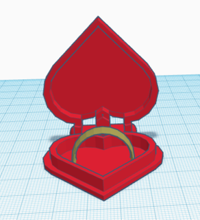 corazón caja caso funda amor 3d print model - Mito3D