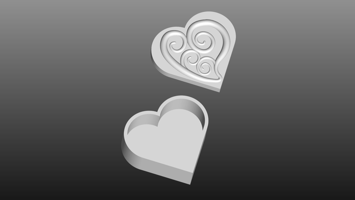 heart box - love 3d print model - Mito3D