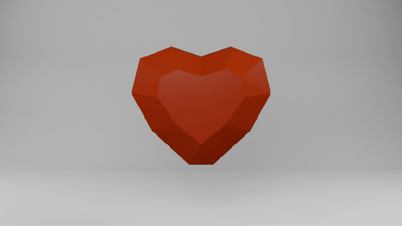 heart box jewelry Jewelry love gift holder jewel small print in place valentine lowpoly 3d print model - Mito3D
