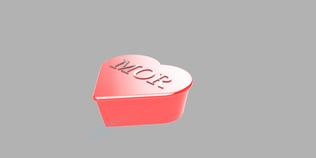 corazón caja mor tapa 3d print model - Mito3D