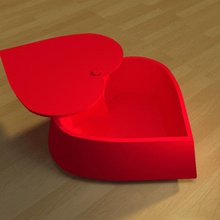 heart box simple 3d print model jewelry creative present fun her gift romantic valentine cute love 3d print model - Mito3D