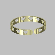 bracciale con cuore gioielli braccialetto 3d print model - Mito3D
