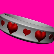 heart bracelet jewelry 3dmodel 3dprint highpoly valentine 3d 3d print model - Mito3D