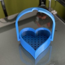 heart bubble bar basket diffuser-commercial license bath bomb mold diffuser soap 3d print model - Mito3D