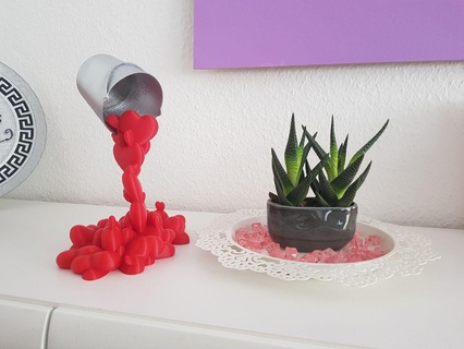 kalp Kova Sanat dekor 3d print model - Mito3D