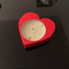 heart candle holder home deco 3d print model - Mito3D