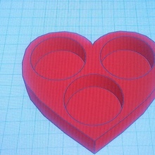 heart candle light holder valentines day tool 3d printing 3d print model - Mito3D