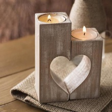 heart candlelight holder home candles 3d print model - Mito3D