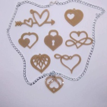 heart charms from 3d print model - Mito3D