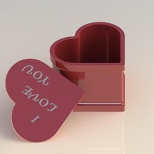 heart chest cookie jar bottle love and friendship box clover i valentine's day valentine 3d print model - Mito3D