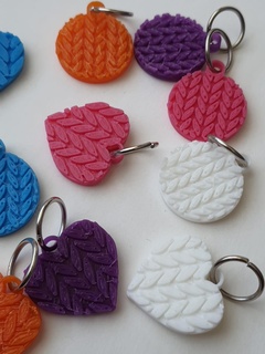 coração círculo tricotar Stich marcador tricô 3d print model - Mito3D