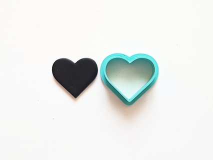 heart clay cutter set 8 Jewelry stud mini small basic shape love organic pendant 3d print model - Mito3D