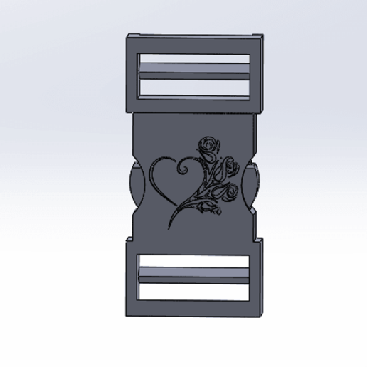 coeur clip bijoux l'amour 3D print model - Mito3D