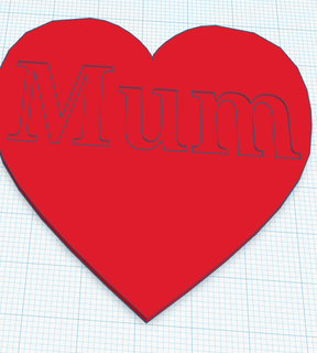 coração montanha russa Amado mãe amar gostar tabela superfície proteção protetor 3d print model - Mito3D