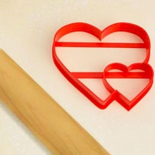 cœur biscuit coupeur cœurs valentines journée l'amour cuisine amoureux mariage Coupe masses gâteau coupeurs boulangerie porcelaine céramine argile 3d print model - Mito3D