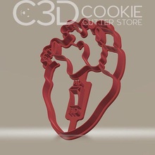 cœur biscuit coupeur blague cuisine outils cadeau entendu Valentin pain d'épice 3d print model - Mito3D