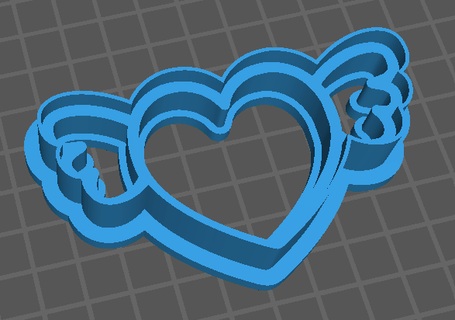 cœur biscuit coupeur heart shaped 3d print model - Mito3D