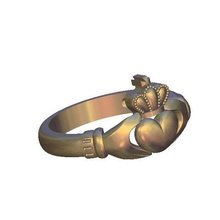 cuore corona anello gioielli 3d print model - Mito3D