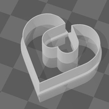 heart cutter art cookie 3d print model - Mito3D