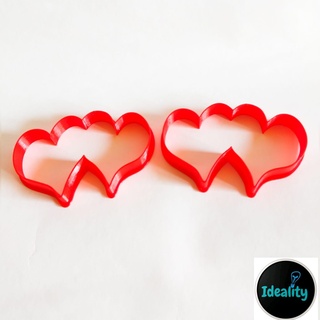 coração cortador biscoito selante marcador massa amar legais gastronomia cozinha unidade corações 3d print model - Mito3D