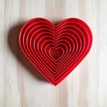 heart cutter set 1 - cookie cutter heart set cookie cutter clay fondant cookie cutter february 14th valentine's day love