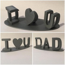 kalp babama Babalar Günü hediyesi 3d print model - Mito3D
