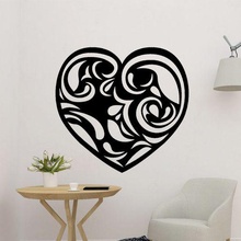corazón decoración Arte etiquetas pared pegatina amor amoroso 2d 3d print model - Mito3D