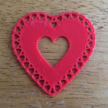 heart doily valentine various 3d print model - Mito3D