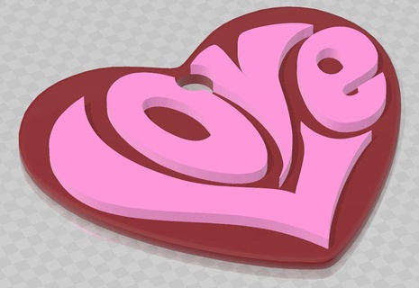 heart earing love valentine 3d print model - Mito3D