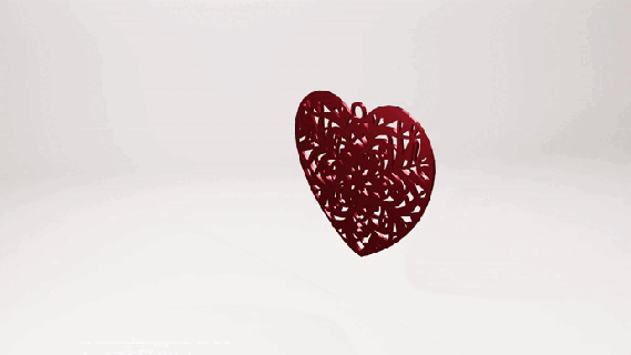 heart earring-keychain fashion earring bracelet deco suit jewelery gifts christmas anniversary jewelry decorative valentine's day love lover 3d print model - Mito3D