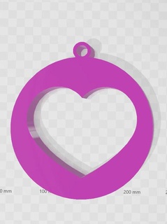 heart earring 3d print model - Mito3D