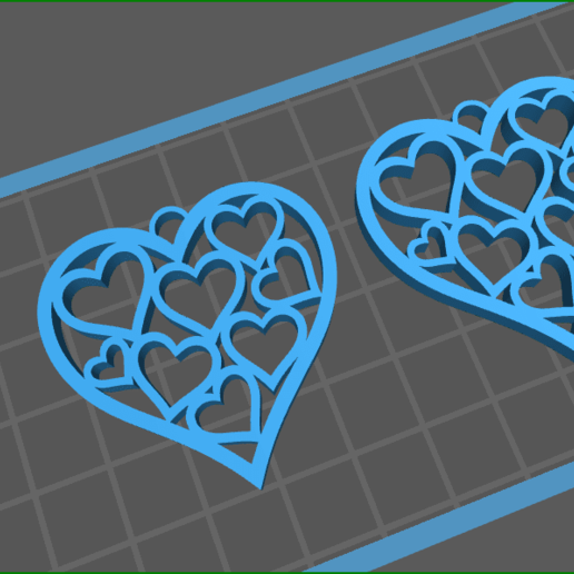 heart earrings gift 3D print model - Mito3D