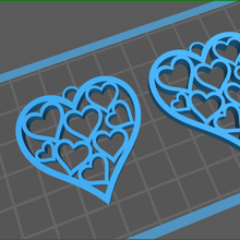 corazón pendientes regalo 3d print model - Mito3D