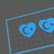 heart earrings gifts 3d print model - Mito3D