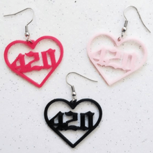 heart earrings pack 1 fashion 666 goth alt angel 420 3d print model - Mito3D