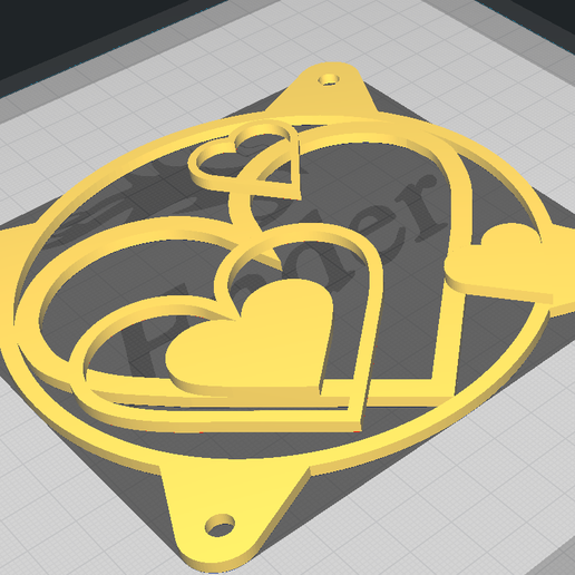 cœur ventilateur couverture gaine 3D print model - Mito3D