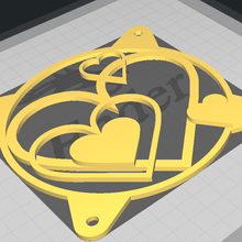 corazón ventilador cubierta carcasa funda 3d print model - Mito3D