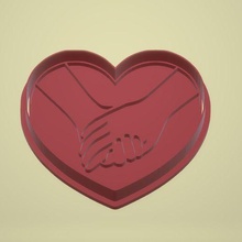 cuore figura mani tagliare biscotto fondente febbraio 14th pennarello Messico San Valentino giorno amore cactus 3d print model - Mito3D