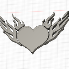 heart flames flame 3d print model - Mito3D