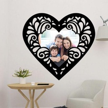 cuore telaio st valentine amore coppia struttura foto 14 febbraio semplice facile regalo tag parete arte arredamento etichetta amorevole 2d 3d print model - Mito3D