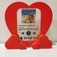 coração quadro Armação acrílico placa arte amar namorados namorada namorado foto presente 3d print model - Mito3D