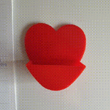 heart fridge magnet love valentine refrigerator 3d print model - Mito3D