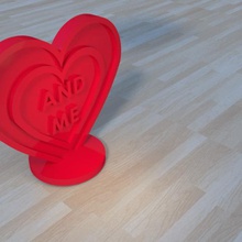heart gift love home desk decoration creative simple present fun her romantic valentine cute 3d print model - Mito3D