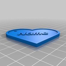 kalp hediye etiket isim dekor 3d print model - Mito3D
